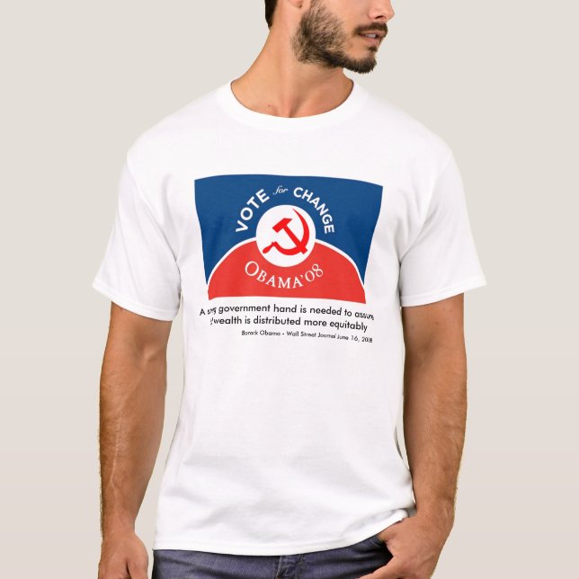 T-shirt Obama pour le changement - hommes (Devant)