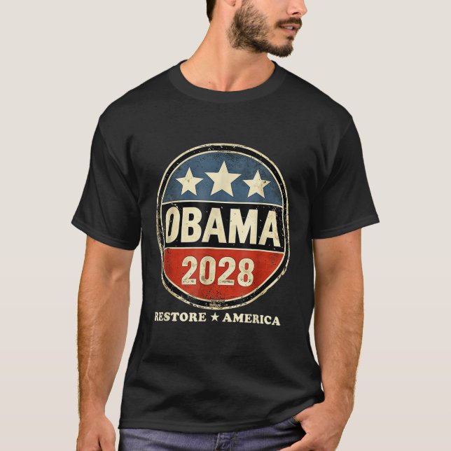 T-shirt Obama Reback 2028 Déclaration _7 (Devant)