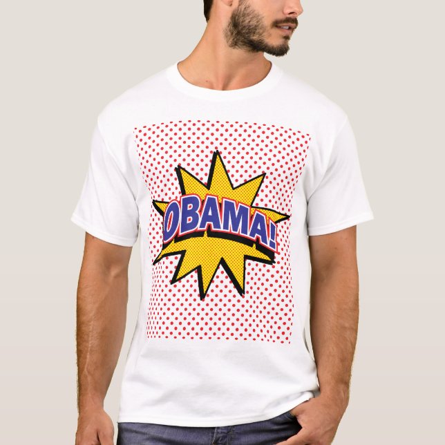T-shirt OBAMA ! Rétro copie comique (Devant)