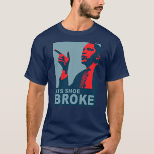 T-shirt Obama : sa chaussure a cassé
