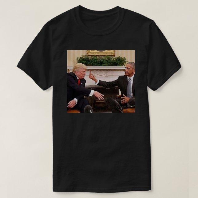 T-shirt Obama se débarrasse de Trump Sticker (Design devant)