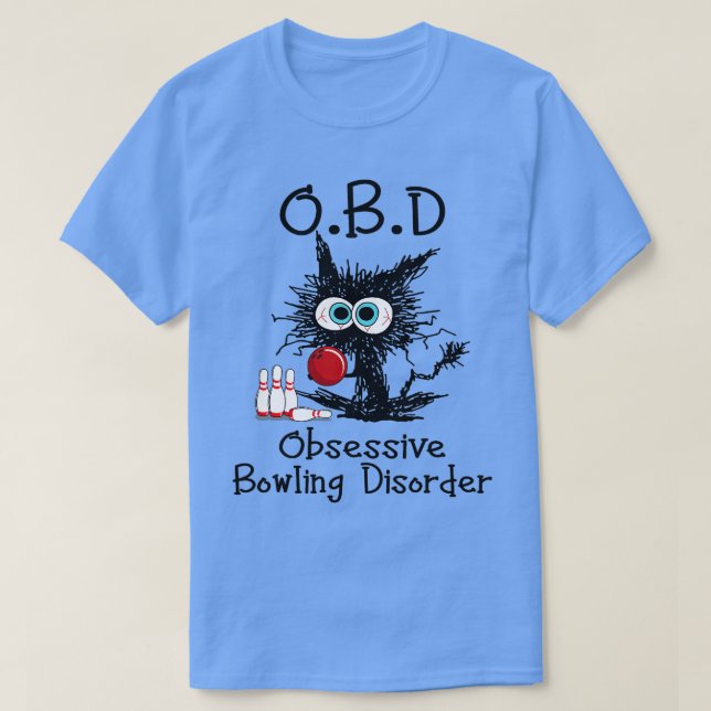T-shirt OBD Obsessionnel Trouble de Bowling Funny Black Ca (Design devant)