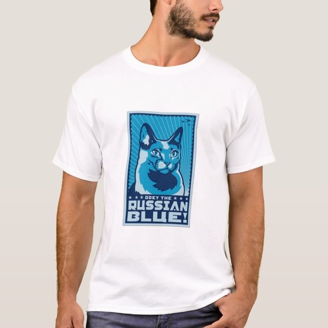 T-shirt Obéir Au Bleu Russe (Devant)