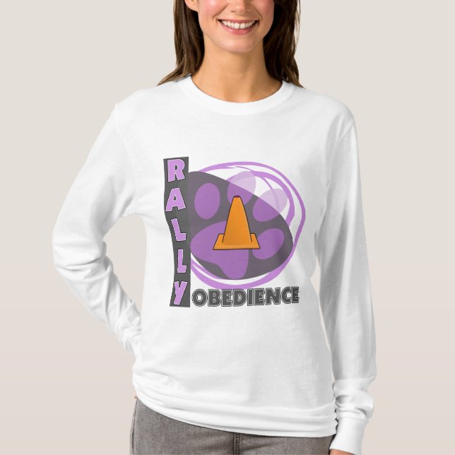 T-shirt Obéissance pourpre fraîche de rassemblement (Devant)