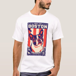 T-shirt Obéissez Boston Terrier !