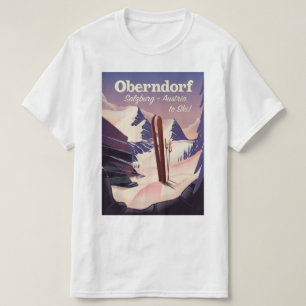T-shirt Oberndorf, Salzbourg, Autriche, affiche de ski