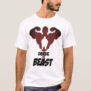 T-shirt Obèse à la puissance de forme physique de bête 