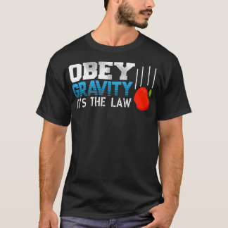 T-shirt Obey Gravity C'Est La Loi Tombant Pomme Physique T