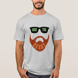 T-shirt Obey la barbe (yeux verts de la barbe rouge)