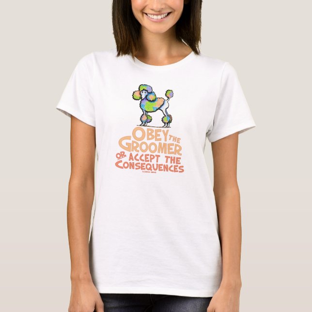 T-shirt Obey Le Groomer Rainbow Poodle (Devant)