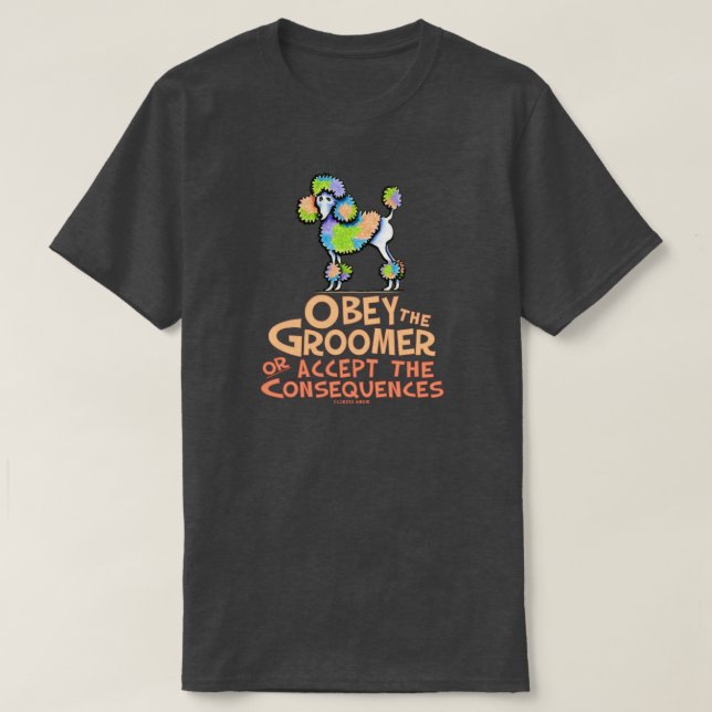 T-shirt Obey Le Groomer Rainbow Poodle (Design devant)
