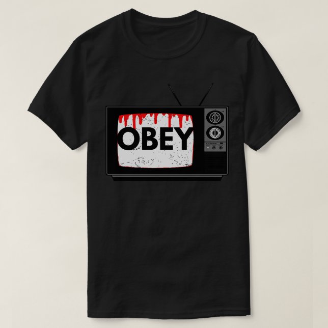 T-shirt Obey TV 80s Style Horror (Design devant)