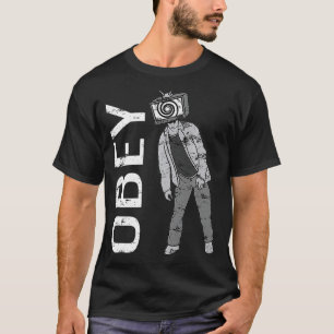T-shirt Obey TV Zombie Media Brainwash Television