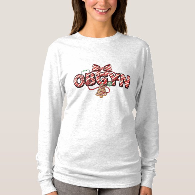 T-shirt OBGYN Christmas Long Sleeve (Devant)