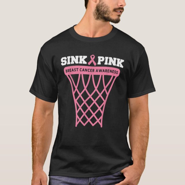 T-shirt Objectif de basketball de sensibilisation au cance (Devant)