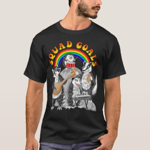 T-shirt objectif de l'équipe raccoon et opossum