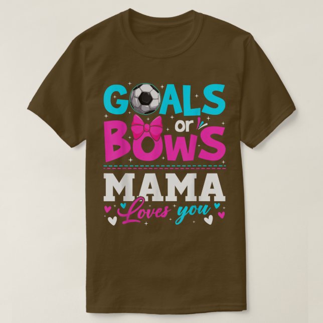 T-shirt Objectif de révélation de genre ou Bows maman aime (Design devant)