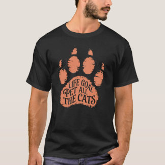 T-shirt Objectif de vie Animaux Tous les chats Chat Kitten