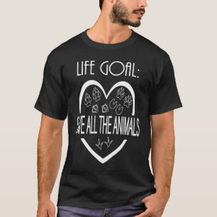T-shirt Objectif de vie des hommes sauver tous les animaux