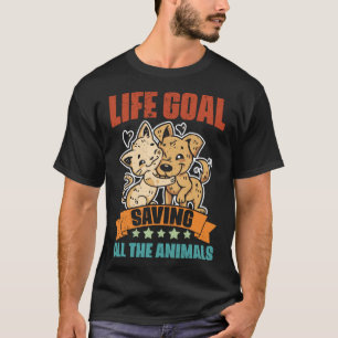 T-shirt Objectif De Vie Vétérinaire vintage Pour Un Vet Me