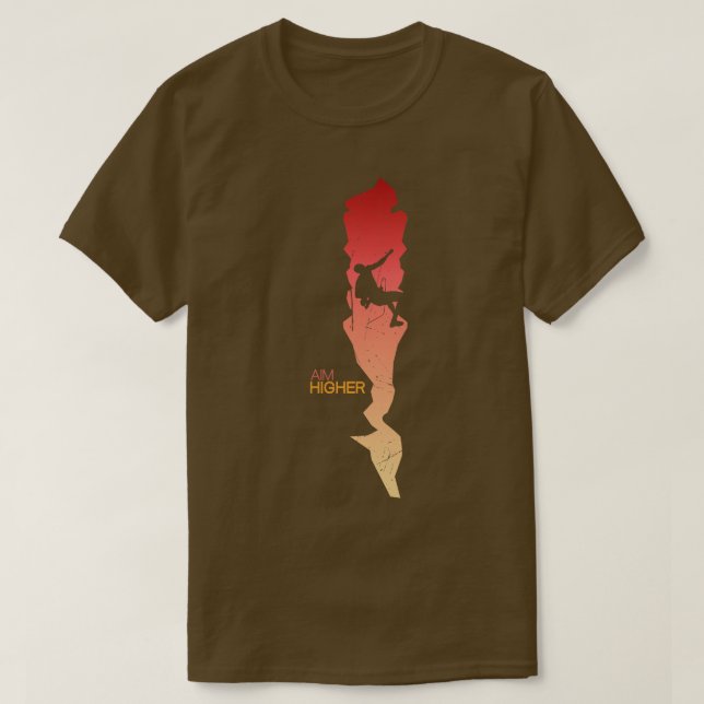 T-shirt Objectif Escalade Roche Motivationnelle Supérieure (Design devant)