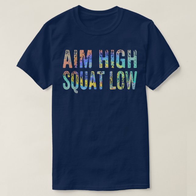 T-shirt Objectif High Squat Faible entraînement Exercice M (Design devant)