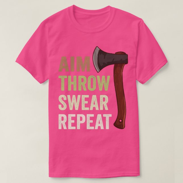T-shirt Objectif Jeter Jouer Répéter Ax Jetant Lumberjack6 (Design devant)