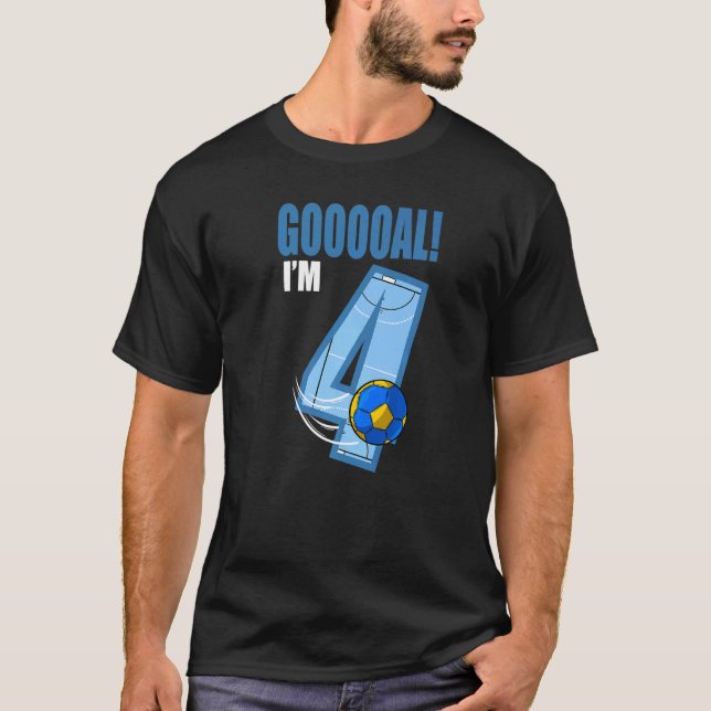 T-shirt Objectif Objectif Je suis 4 4e anniversaire Handba (Devant)