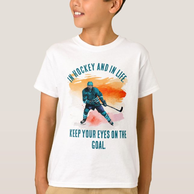 T-shirt Objectif orienté : Hockey & Vie (Devant)