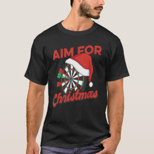T-shirt Objectif pour Noël Dart Lecteur fléchettes Dartboa