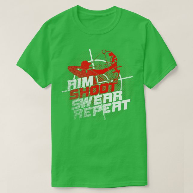 T-shirt Objectif Tir Serrer Répéter Tir à l'arc Cadeau (Design devant)
