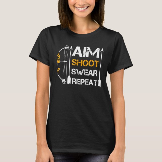 T-shirt Objectif Tir Serrer Répéter Tir à l'arc Cadeau Hob (Devant)