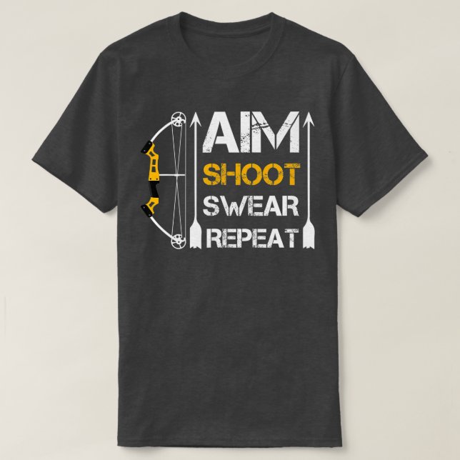 T-shirt Objectif Tir Serrer Répéter Tir à l'arc Cadeau Hob (Design devant)