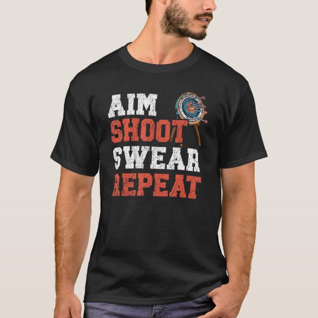 T-shirt Objectif Tirer sur l'égout Répéter la flèche de la (Devant)