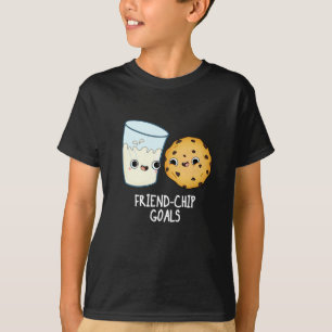 T-shirt Objectifs Ami-Chip Funny Lait Cookies Pun Dark BG