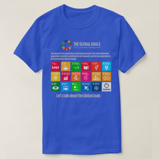 T-shirt Objectifs de développement durable des Nations Uni (Design devant)