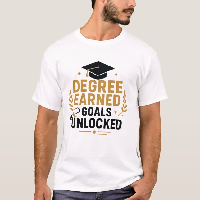T-shirt Objectifs de diplôme obtenus Déblocage de la remis (Devant)