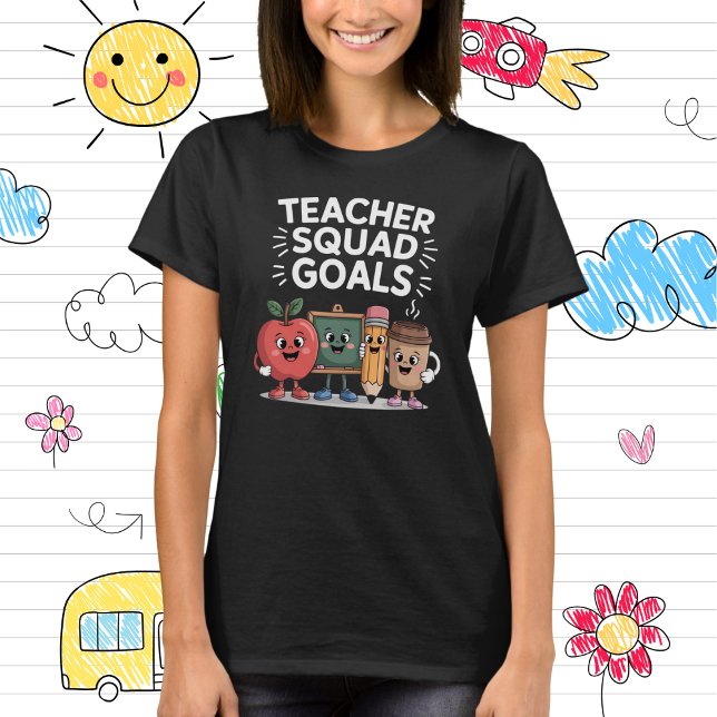 T-shirt Objectifs de l'équipe des enseignants Fournitures  (Créateur téléchargé)