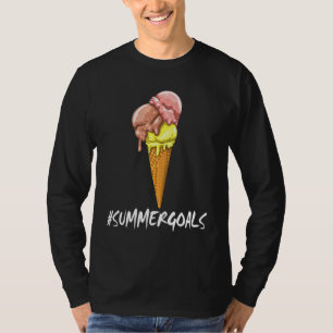 T-shirt Objectifs d'été Femmes Crème de glace Love Party