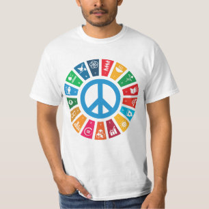 T-shirt Objectifs mondiaux de durabilité de la paix Inspir