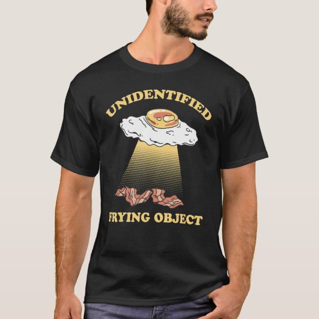 T-shirt Objet de friture non identifié Funny Flying UFO Œu (Devant)