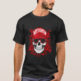 T-shirt Objets Crâne personnalisé avec nom Antonia