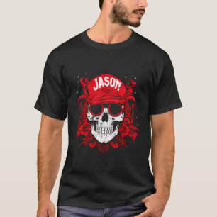 T-shirt Objets Crâne personnalisé avec nom Jason