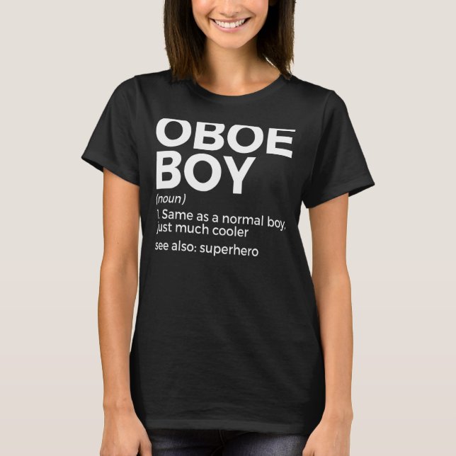 T-shirt Oboe Boy Définition Oboe Player 1 (Devant)