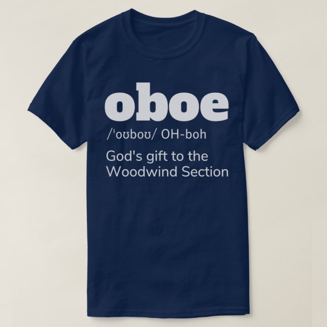 T-shirt Oboe Definition Oboe Player Gift 1 (Design devant)