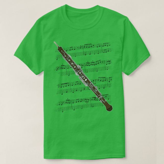 T-shirt Oboe Lecteur Oboist Woodwind Musicien Couleur (Design devant)