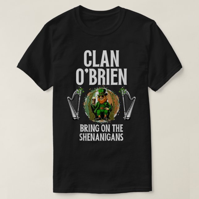 T-shirt OBrien Clan Jour de la Saint Patrick Irlande Nom d (Design devant)