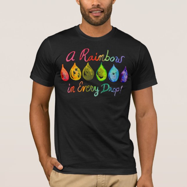 T-shirt Obscurité de chemise d'arc-en-ciel de fierté des (Devant)