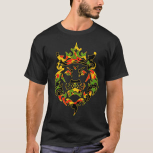 T-shirt Obscurité de lion de Rasta Camo