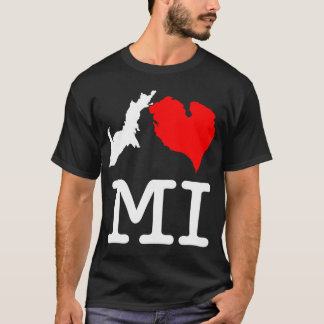 T-shirt Obscurité de MI du ♥ I (coeur Michigan d'I), gros